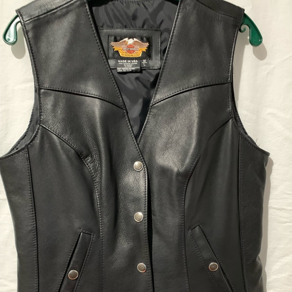 Harley Davidson Women’s Black Leather Vest